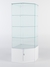 Витрина стеклянная "ИСТРА" угловая №15 пятигранная (с дверкой, задние стенки - стекло) Белый