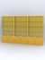 Витрина "АЛПРО" №2-3м-200-1 (задняя стенка - ДВП) Желтый