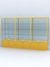 Витрина "АЛПРО" №2-3м-500-2 (задняя стенка - стекло) Желтый