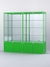 Витрина "АЛПРО" №2-2м-500-3 (задняя стенка - зеркало) Зеленый