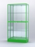 Витрина "АЛПРО" №4-400-3 (задняя стенка - зеркало)   Зеленый