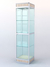 Витрина "СТАКАНЧИК" №3-2 (закрытая, задняя стенка - стекло) полметровая Дуб Сонома