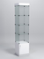Витрина стеклянная "КУБ" №2-СТ стаканчик (без дверок, передняя стенка - стекло) Белый