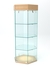 Витрина "ИСТРА" настольная шестигранная №5-1 с фризом (закрытая, задняя стенка - стекло)  Бук Бавария