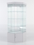 Витрина стеклянная "ИСТРА" угловая №119 шестигранная (без дверки, задние стенки - зеркало) Серый