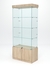 Витрина стеклянная "ИСТРА" №1 (с дверками, задняя стенка - стекло) Дуб Сонома