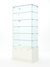 Витрина стеклянная "КРИСТАЛЛ" №605 (без дверок, задняя стенка - стекло) Белый