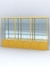 Витрина "АЛПРО" №2-3м-500-3 (задняя стенка - зеркало)  Желтый