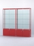 Витрина "АЛПРО" №2-2м-300-2 (задняя стенка - стекло)  Красный