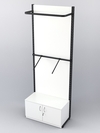 Пристенная система с комбо - поручнями для одежды "LOFT" №3-ЗС-Н 900мм, Белый