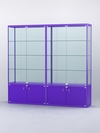 Витрина "АЛПРО" №2-2м-400-2 (задняя стенка - стекло) , Фиолетовый