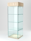 Витрина "ИСТРА" настольная №23-1 (закрытая, задняя стенка - стекло), Дуб Сонома