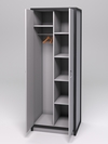 Шкаф офисный для одежды глубокий ШО-34 "СТРОНГ" в стиле ЛОФТ, Серый