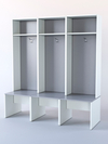 Комплект шкафов для раздевалок "СПОРТ" №1, Белый + Серый