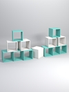 Комплект демонстрационных кубов №5, Белый и Тиффани Аква