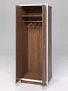Шкаф офисный для одежды глубокий ШО-32 "СТРОНГ" в стиле ЛОФТ, Орех + металлический каркас Белый