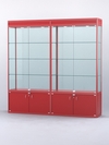 Витрина "АЛПРО" №1-2м-400-2 (задняя стенка - стекло), Красный