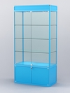 Витрина "АЛПРО" №1-500-2 (задняя стенка - стекло) , Голубой