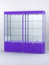 Витрина "АЛПРО" №1-2м-400-3 (задняя стенка - зеркало) , Фиолетовый