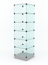 Витрина стеклянная "КУБ" №502 стаканчик (без дверок, передняя стенка - стекло), Серый