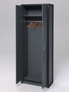 Шкаф офисный для одежды ШО-31 "СТРОНГ" в стиле ЛОФТ, Темно-серый