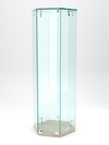 Витрина "ИСТРА" настольная шестигранная №10 (закрытая, задние стенки - стекло) , Дуб Сонома