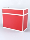 Прилавок под кассу из профиля №5 (без дверок), Красный + Белый