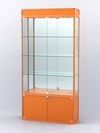 Витрина "АЛПРО" №1-300-3 (задняя стенка - зеркало) , Оранжевый