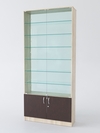 Витрина "АСТРА" №33 (с дверками, задняя стенка - стекло) , Дуб Сонома + Дуб Венге