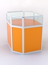 Прилавок из профиля угловой шестигранный №2 (без дверок), Оранжевый 0132 BS