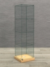 Витрина стеклянная "КРАСА ХИТ ПРОДАЖ" №1 (с дверкой, задняя стенка - стекло), Бук Бавария