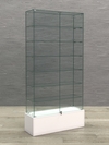 Витрина стеклянная "КРАСА ПОДИУМ" №35 (с дверками, задняя стенка - стекло) , Белый