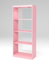 Стеллаж "АФРОДИТА" №2-2 (задняя стенка - стекло), Фламинго розовый