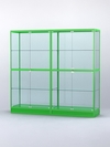 Витрина "АЛПРО" №4-2м-500-2 (задняя стенка - стекло) , Зеленый