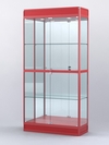 Витрина "АЛПРО" №3-400-3 (задняя стенка - зеркало) , Красный