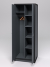 Шкаф офисный для одежды глубокий ШО-34 "СТРОНГ" в стиле ЛОФТ, Темно-серый