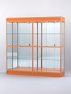 Витрина "АЛПРО" №3-2м-500-3 (задняя стенка - зеркало) , Оранжевый