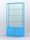 Витрина "АЛПРО" №2-300-2 (задняя стенка - стекло), Голубой
