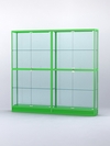Витрина "АЛПРО" №4-2м-300-2 (задняя стенка - стекло) , Зеленый