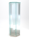 Витрина "ИСТРА" настольная шестигранная №11 (закрытая, задняя стенка - зеркало) , Дуб Сонома