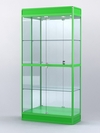 Витрина "АЛПРО" №3-400-3 (задняя стенка - зеркало) , Зеленый