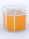 Прилавок из профиля угловой шестигранный №2 (с дверками), Оранжевый 0132 BS