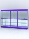Витрина "АЛПРО" №3-3м-500-3 (задняя стенка - зеркало), Фиолетовый