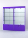 Витрина "АЛПРО" №1-2м-200-3 (задняя стенка - зеркало) , Фиолетовый