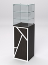 Торговый прилавок малый со стеклянным колпаком серии РОК №10, Дуб Венге