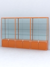 Витрина "АЛПРО" №2-3м-500-2 (задняя стенка - стекло), Оранжевый