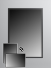 Зеркало настенное Стронг №3 1600х1200мм в стиле ЛОФТ, Черный