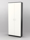 Шкаф для одежды №2, Черный и Белый