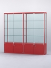 Витрина "АЛПРО" №2-2м-400-2 (задняя стенка - стекло) , Красный
