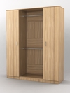 Шкаф гардеробный №1 с дверьми, Кокоболо натуральный Н3012 ST22